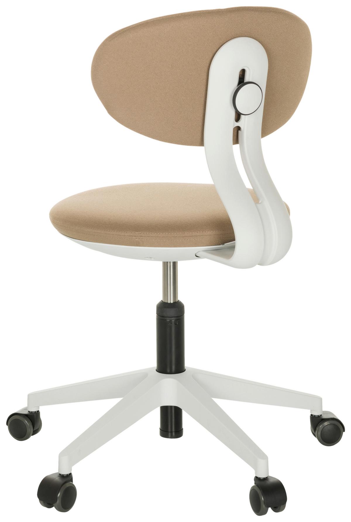 Jugenddrehstuhl Minimovo ca.42x66-87x52cm Beige - Beige/Weiß, Basics, Kunststoff/Textil (42/66-87/52cm) - MID.YOU