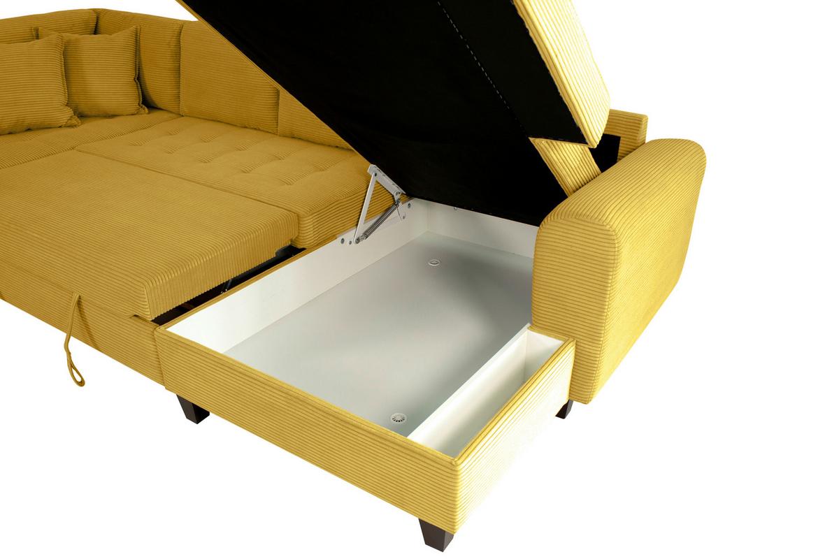 Kutna Garnitura Moritz - boje senfa, Trend, tekstil (178/324/155cm) - Modern Living