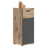 Spodnja Omarica Mason, Siva, Barva Hrasta - siva/črna, Moderno, umetna masa/leseni material (37/87/34cm) - MID.YOU