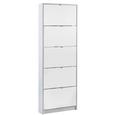 Schuhschrank in Weiß - Weiß, Glas/Holzwerkstoff (60/168/16cm) - MÖMAX modern living
