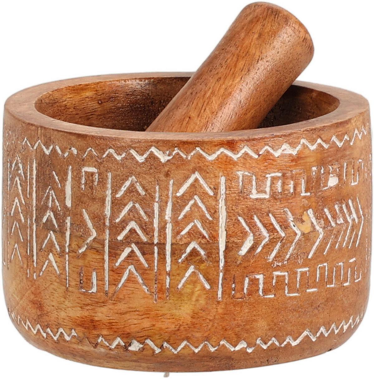 Mozsárszett Tara - natúr, Basics, fa (10/6.5cm) - Modern Living