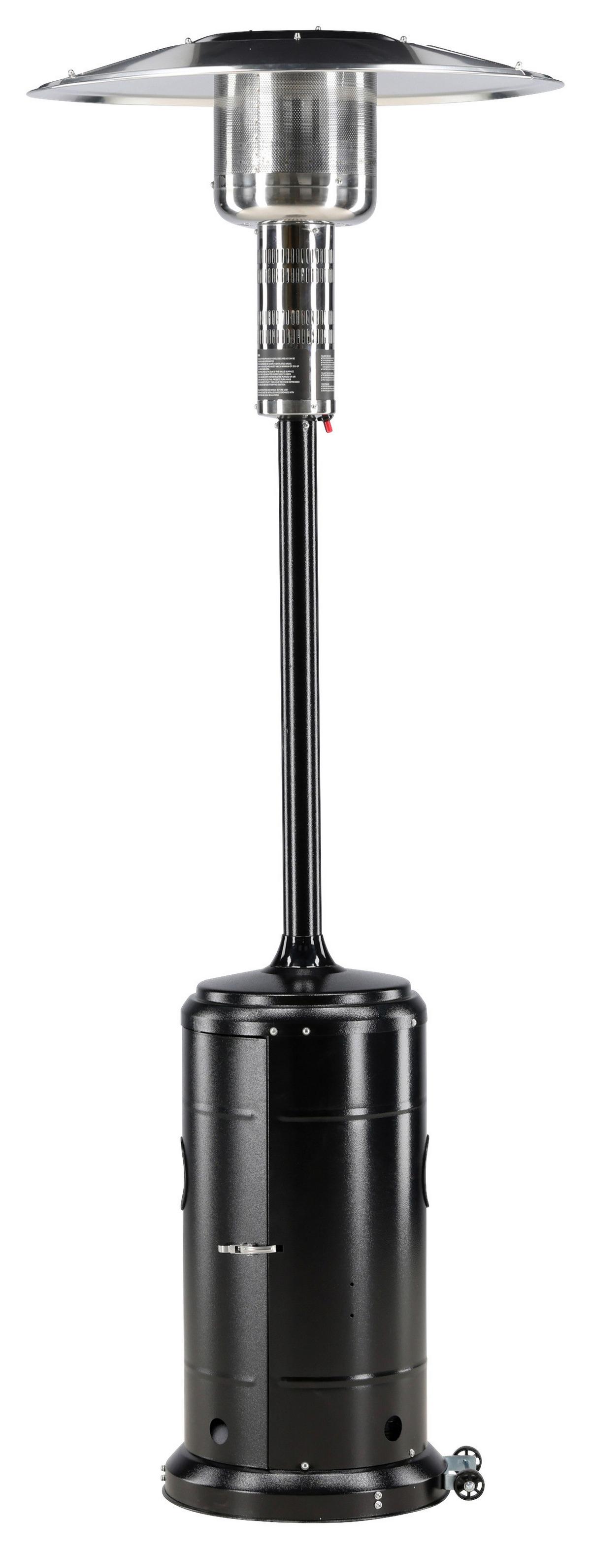 Terrassenstrahler Hottie ca. 81,5x225x82 cm Schwarz - Silberfarben/Schwarz, KONVENTIONELL, Metall (81.5/225/82cm) - Gardenson