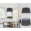 LAMPSKÄRM EMIL - vit/grå, Modern, metall/textil (45/45/24cm) - Mömax