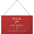 Dekoschild Reimi in Rot/Weiß - Rot/Weiß, Holzwerkstoff/Metall (23,2/13,5/0,5cm) - MÖMAX modern living