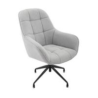 Fotel Elias - fekete/szürke, Modern, textil/fém (73/100/75cm) - Mömax