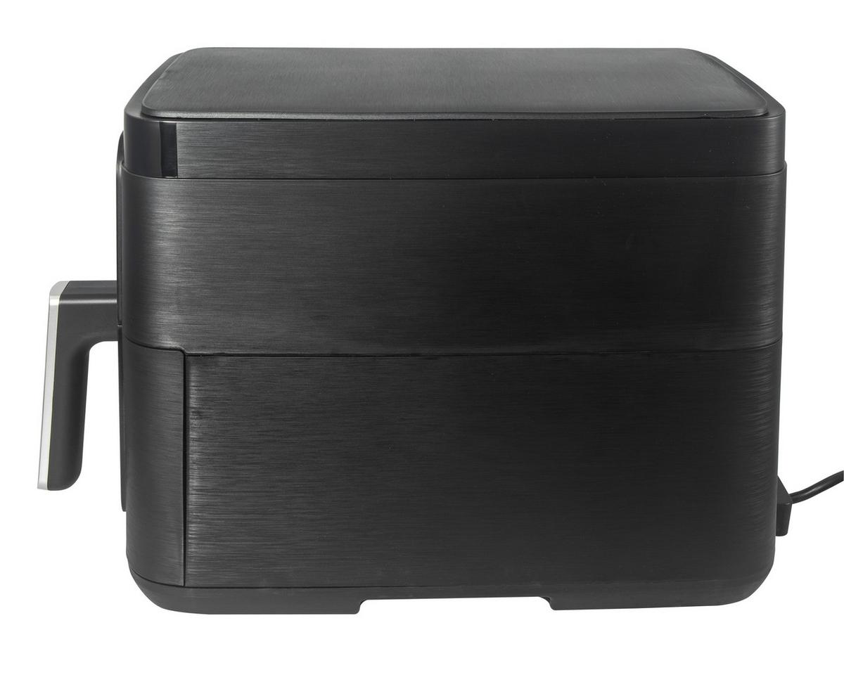 Heißluftfritteuse Schwarz max. 1500 Watt - Schwarz, Trend, Glas/Kunststoff (22,7/45/28,3cm)