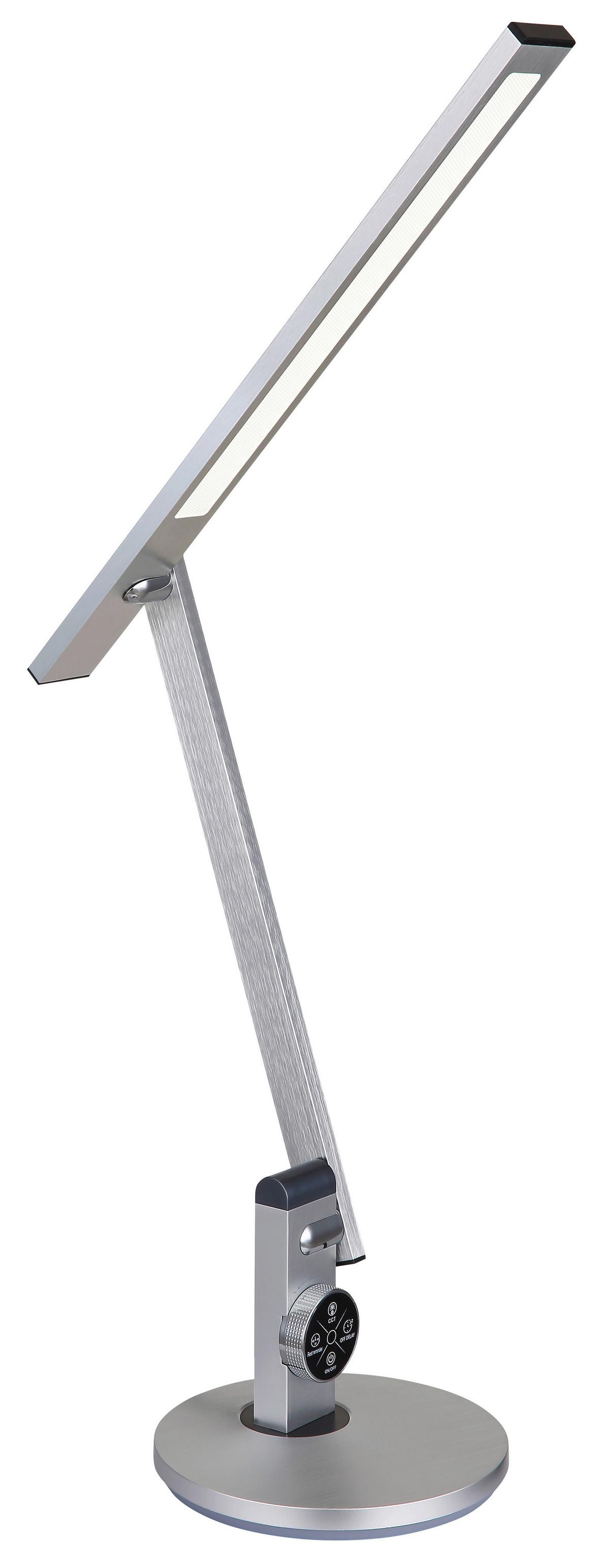 LED-SCHREIBTISCHLEUCHTE 58442 - Silberfarben/Opal, Design, Kunststoff/Metall (63,5/19/49,9cm) - Globo