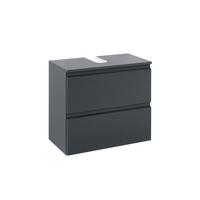 Waschbeckenunterschrank ca. 60x53 cm Cardiff Grau - Graphitfarben, Design, Holzwerkstoff (60/53/35cm) - Held