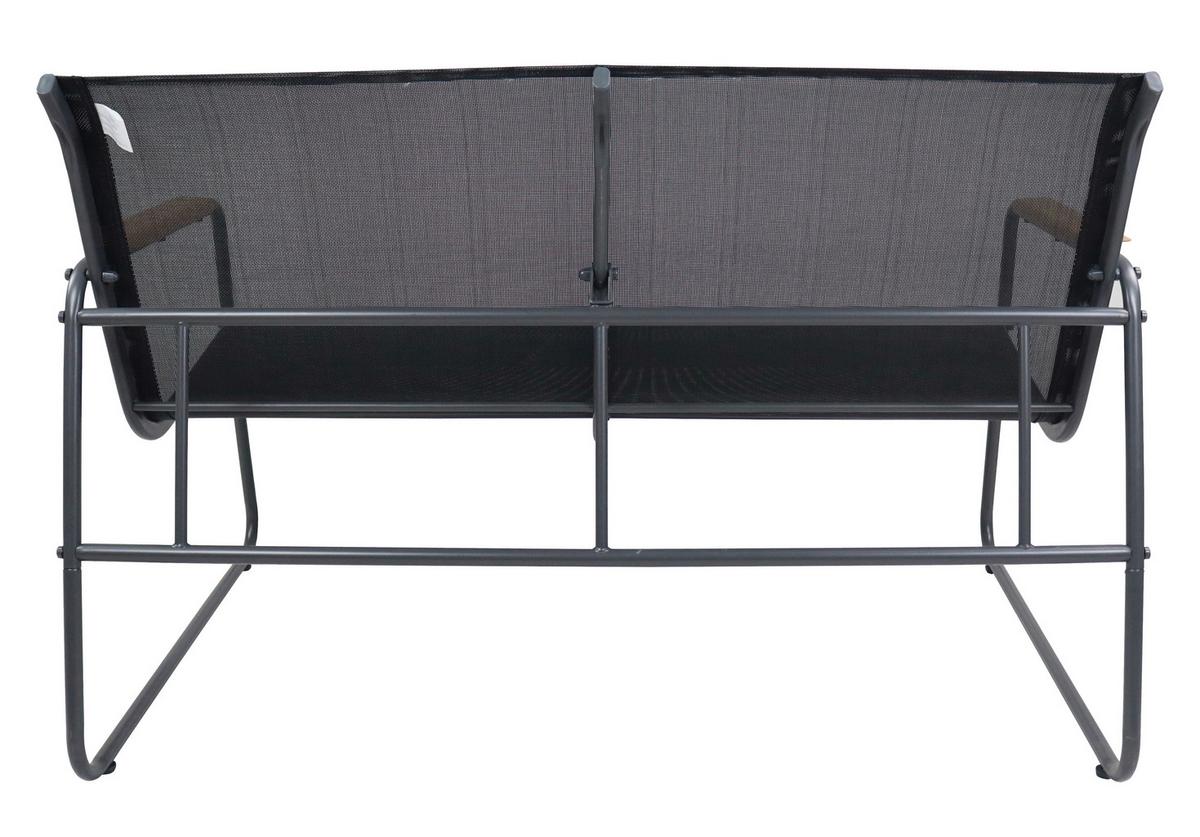 GARTENMÖBEL-SET LEXILA 4-TLG - Schwarz, Modern, Glas/Kunststoff - Gardenson