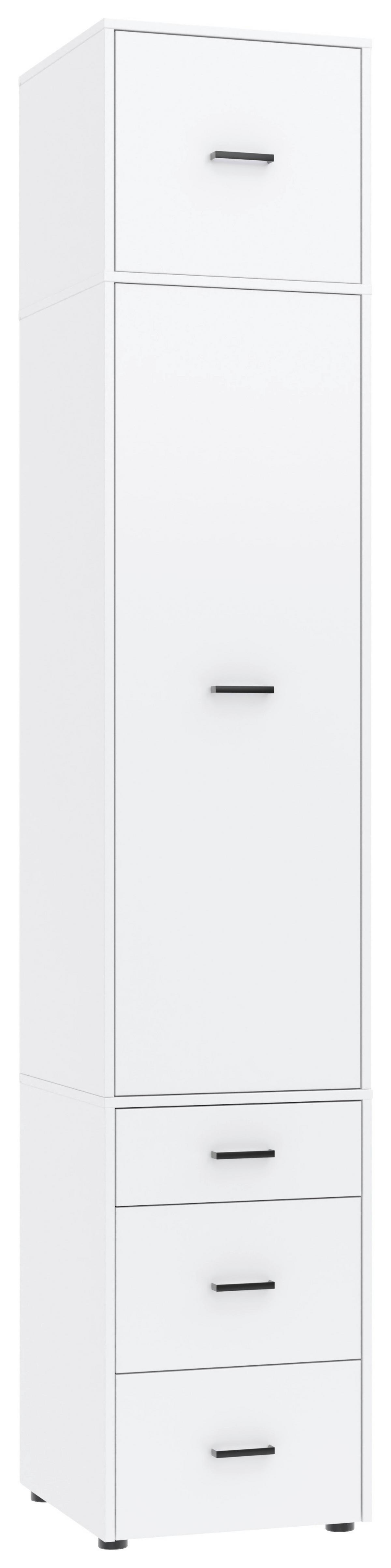 Kleiderschrank Kivo Weiß - Schwarz/Weiß, Basics, Holzwerkstoff/Kunststoff (45/239,40/52,1cm) - Based