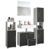 Kopalnica Flandu, Črna, Bela - črna, Konvencionalno, leseni material (120cm) - MID.YOU