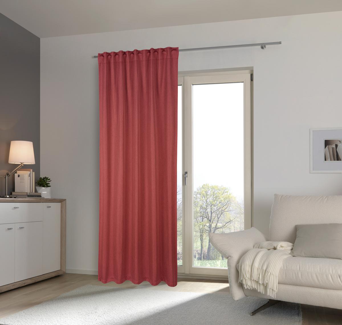ZASŁONA TERMICZNA MILTON - kolor rdzawy, Basics, tkanina (140/245cm) - Esposa