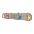 Hakenleiste in Blau/gelb/grau/rot - Blau/Gelb, Holz/Metall (61/8/13cm) - MÖMAX modern living