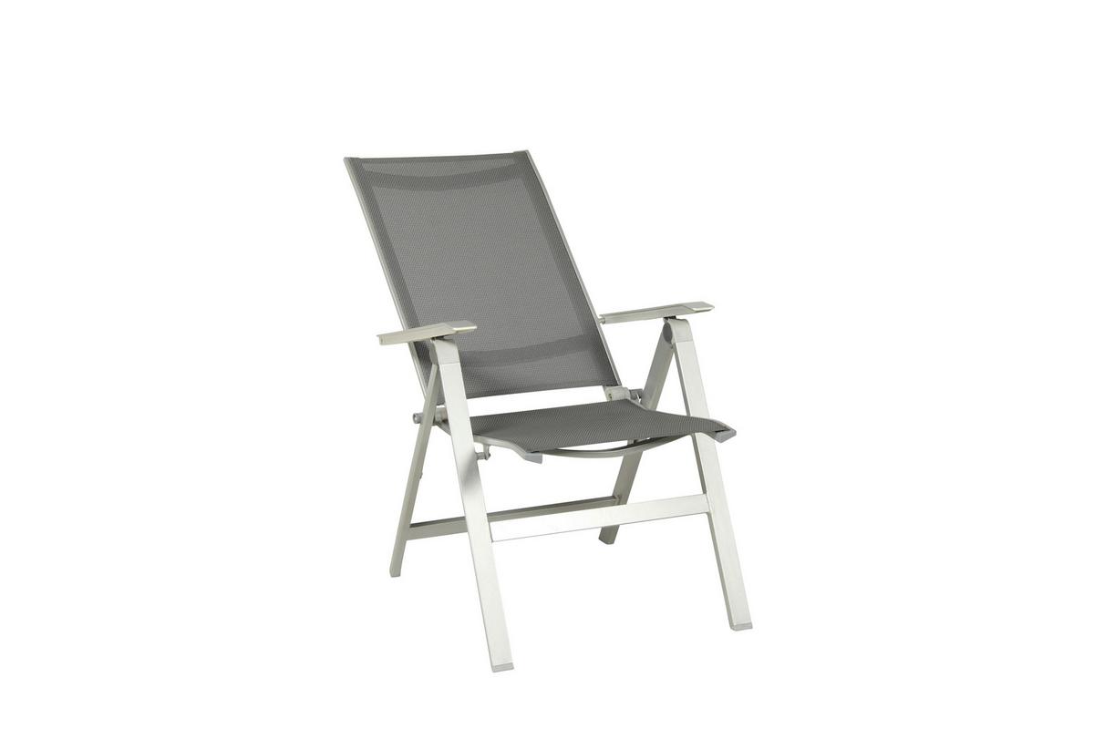 Gartengarnitur 5-tlg. Urban Metall/Textil/Holzwerkstoff - Platinfarben/Anthrazit, Basics, Holzwerkstoff/Textil (160+60/98/74cm) - Acamp