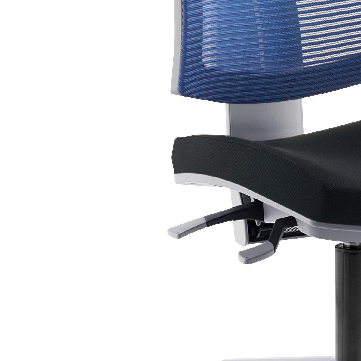 Drehstuhl My Flexo Blau/Schwarz - Blau/Schwarz, MODERN, Kunststoff/Textil (59/90/65cm) - MID.YOU