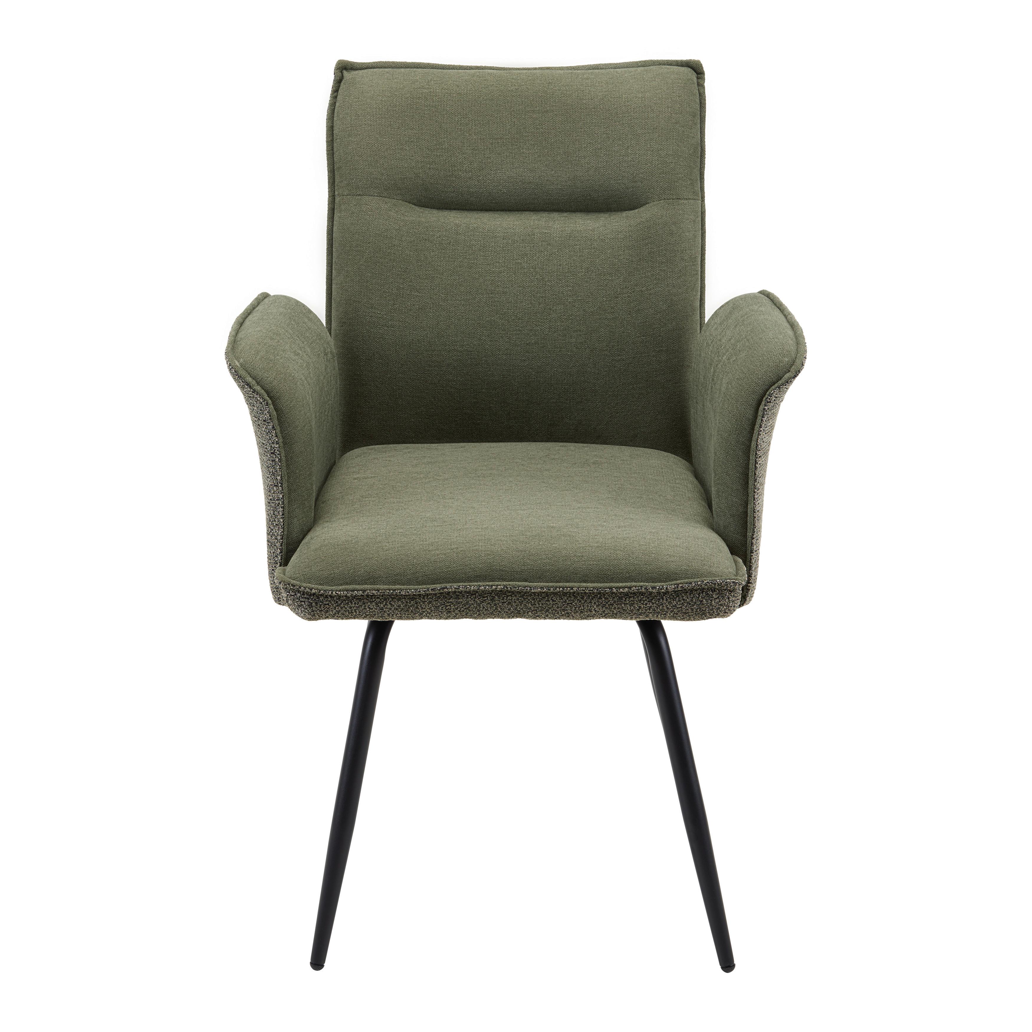 STOL MED ARMSTÖD NOVA - grön/svart, Modern, metall/textil (63/88/63cm) - Mömax