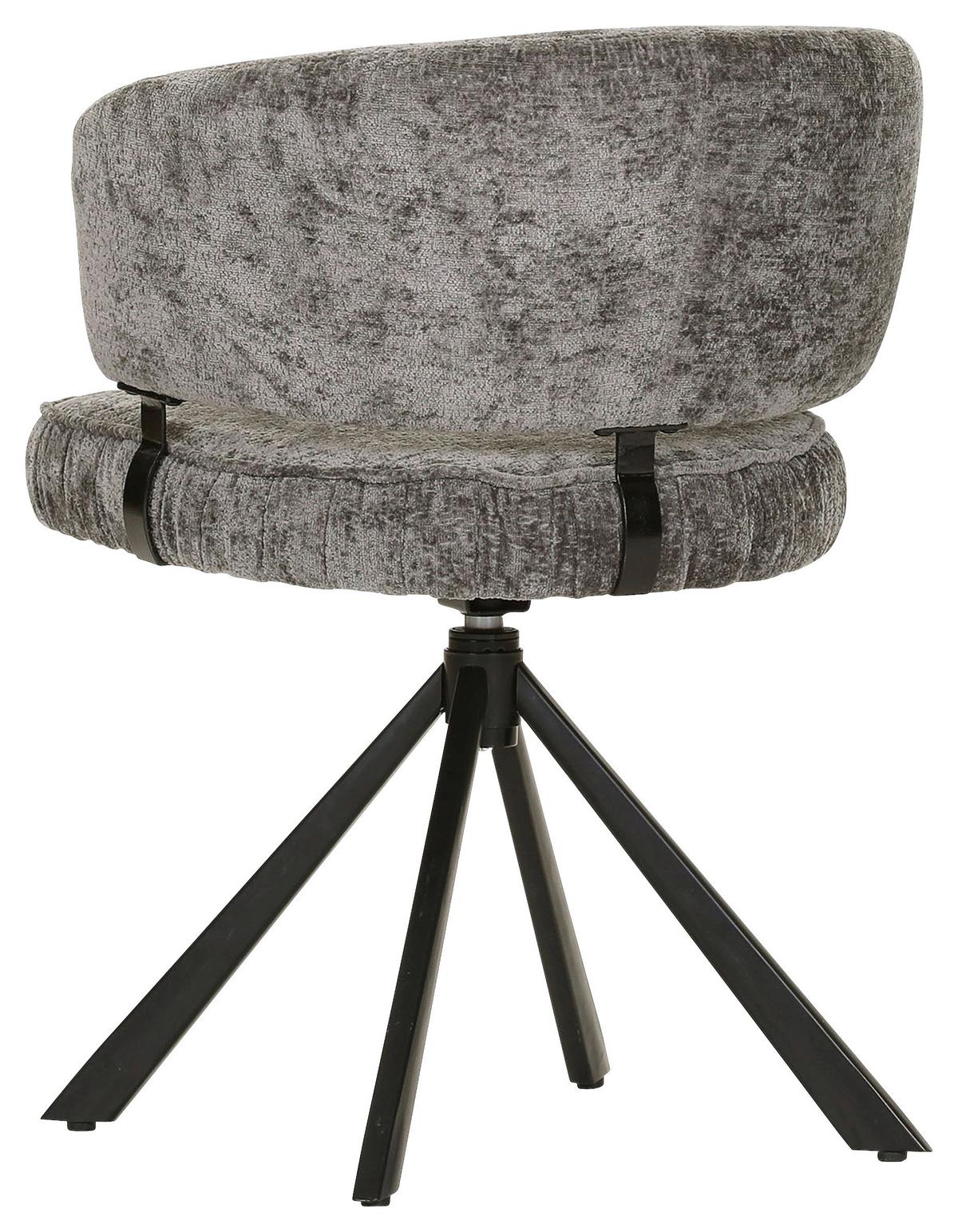 KRZESŁO BELISA - ciemnoszary/czarny, Design, metal/tkanina (62/80/56cm) - Moderano