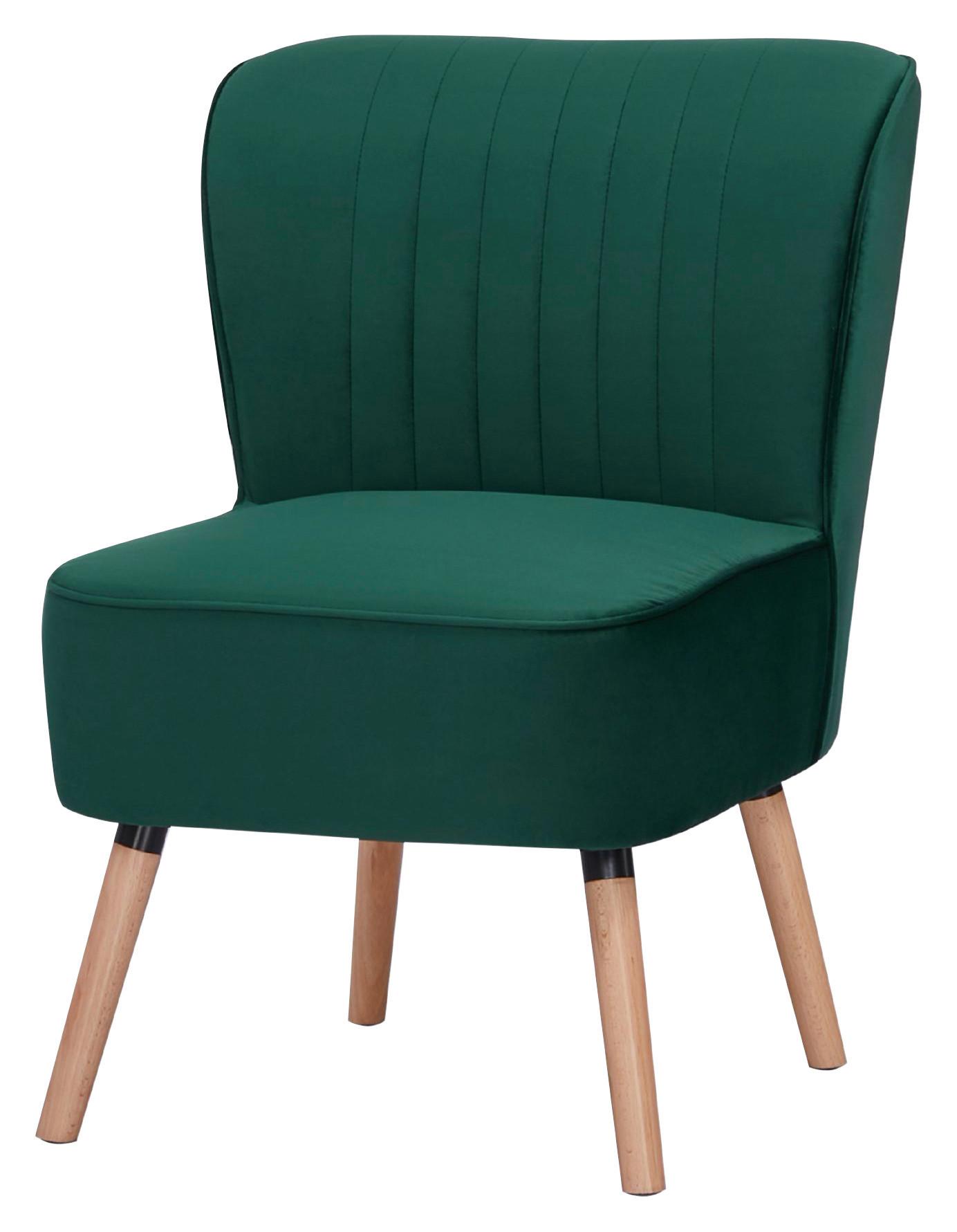 Fotoliu GRACE - verde, Modern, lemn/textil (58/80/64cm) - Mömax