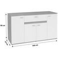 Komoda Carmen - aluminij/bela, Moderno, umetna masa/leseni material (160,2/79,9/35cm) - Mömax modern living Komoda Carmen - aluminij/bela, Moderno, umetna masa/leseni material (160,2/79,9/35cm) - Mömax modern living