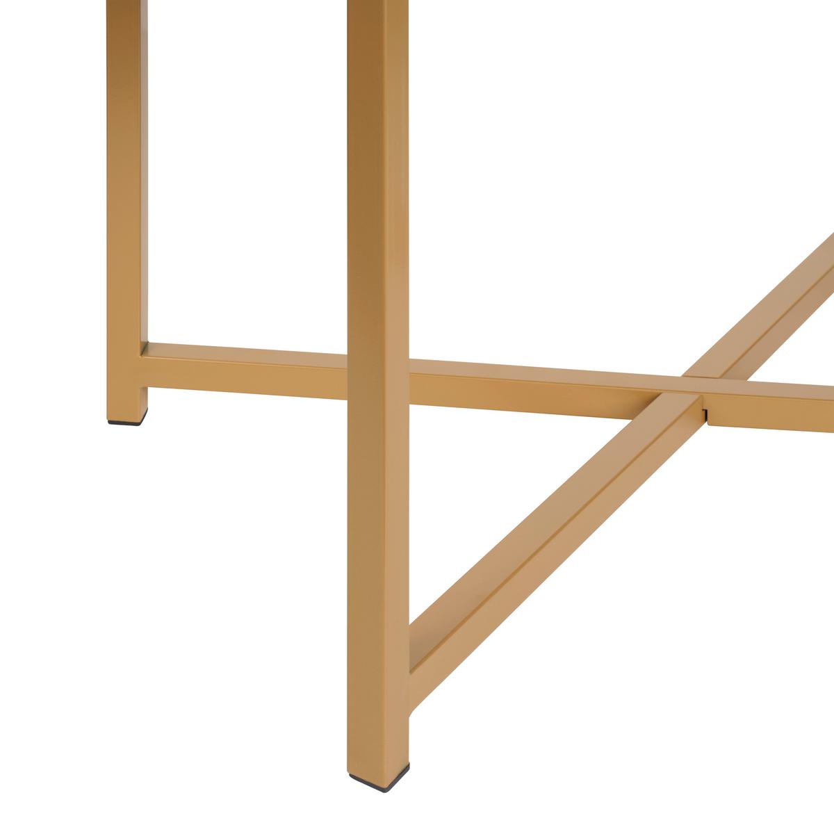 Sitzbank Leo Goldfarben/Beige - Beige/Goldfarben, Modern, Holzwerkstoff/Textil (58/47/38cm) - Mömax