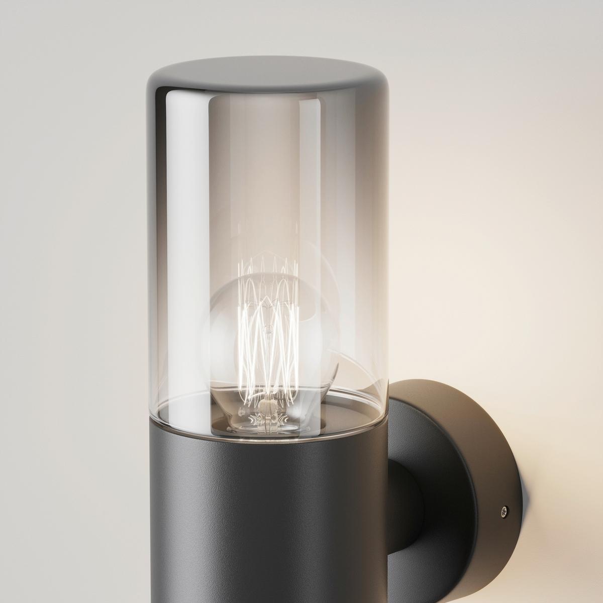 Aussenwandleuchte O432wl-01gf - Dunkelgrau, Design, Glas/Metall (8/21cm) - MAYTONI