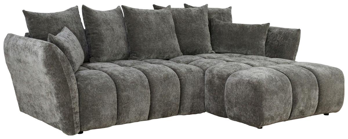 Kutna Garnitura Cammellio - tamno siva/crna, Moderno, tekstil (296/189cm) - Mömax
