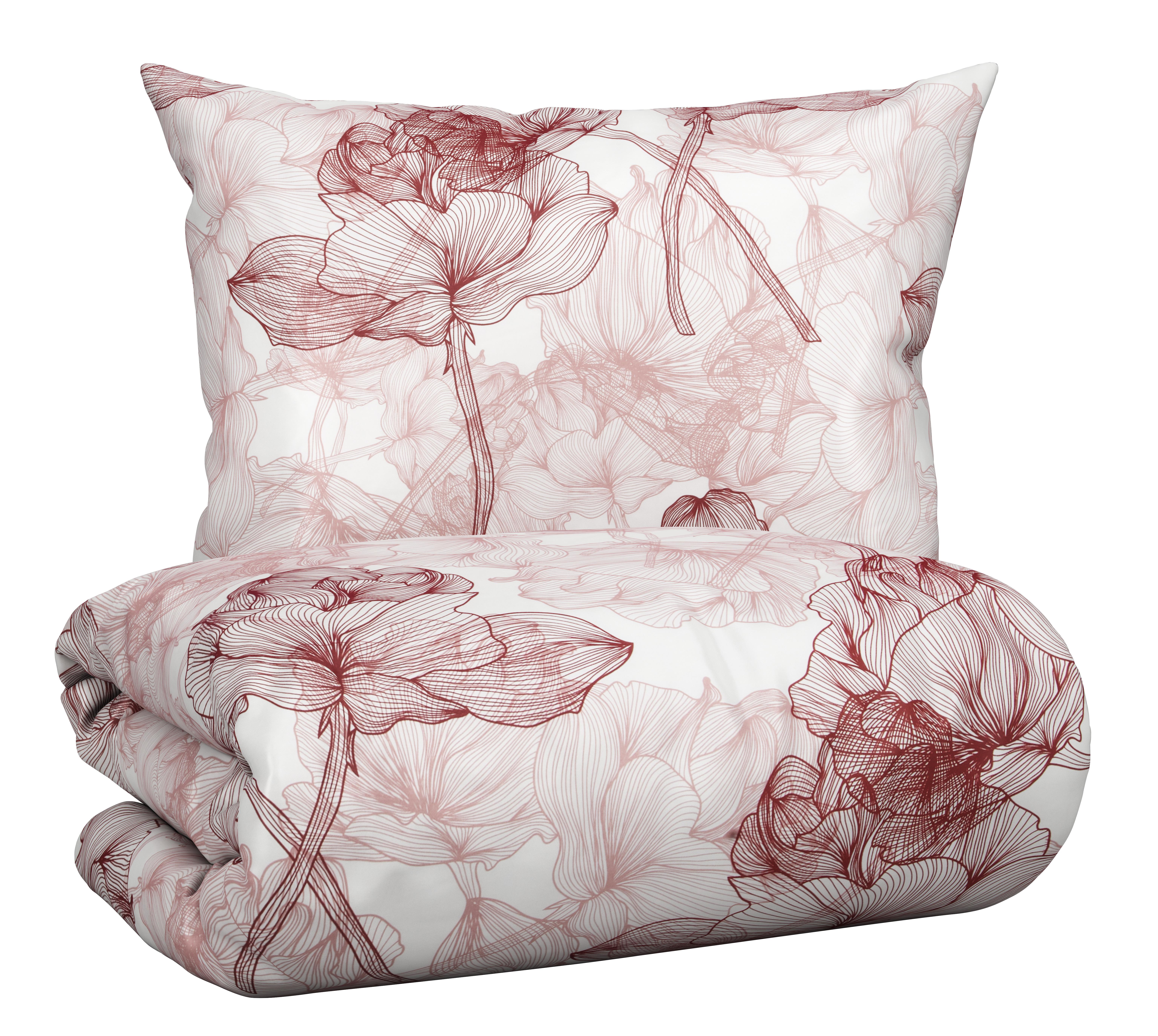 Bettwäsche Bio Eva Design ca. 160x210cm - Terracotta, Modern, Textil (160/210cm) - ecoTree