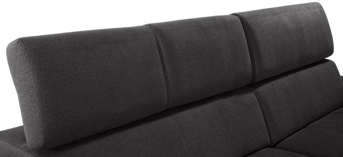 Kutna Garnitura Perry - boje grafita/srebrne boje, Design, tekstil/drvo (292/183cm) - Modern Living