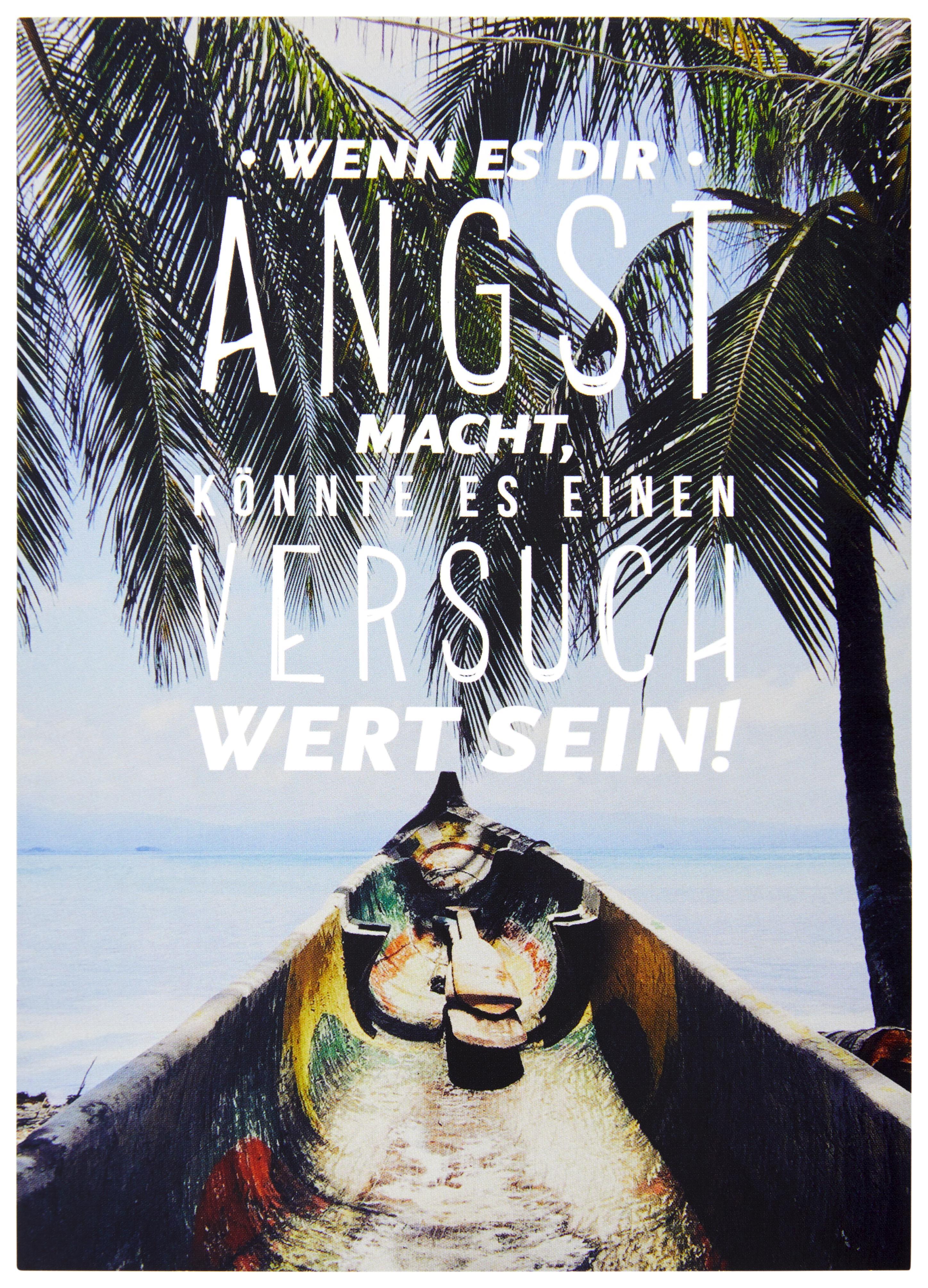 Postkarte Statements in Hellblau - Multicolor, Papier (10,5/14,8cm) - VS Visual Statements