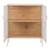 VITRINSKÅP AMY -EXKLUSIV- - beige/ekfärgad, Modern, metall/trämaterial (80/93,5/35cm) - Mömax