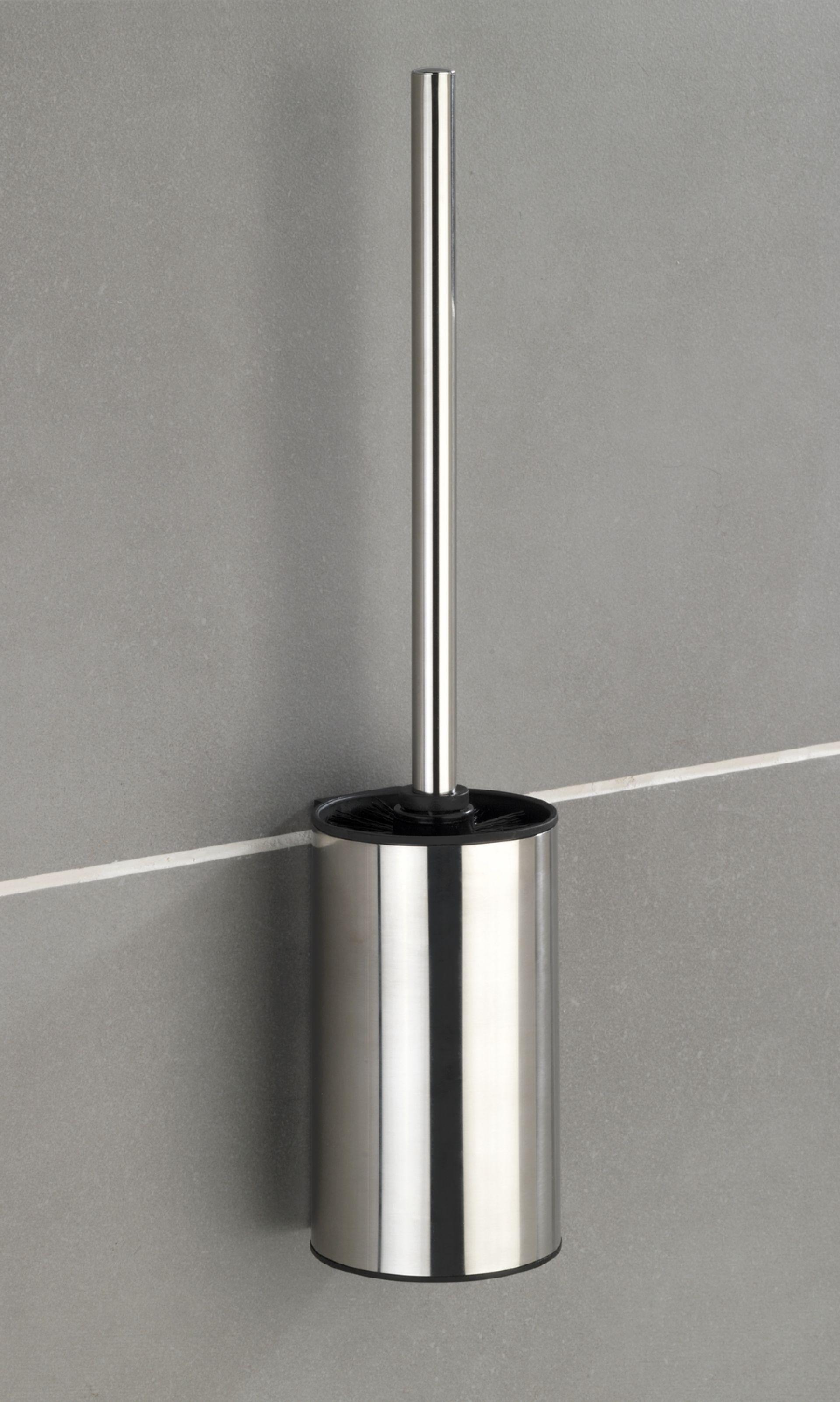 Garnitură perie WC Detroit - Modern, metal (8,5/40/9cm) - Wenko