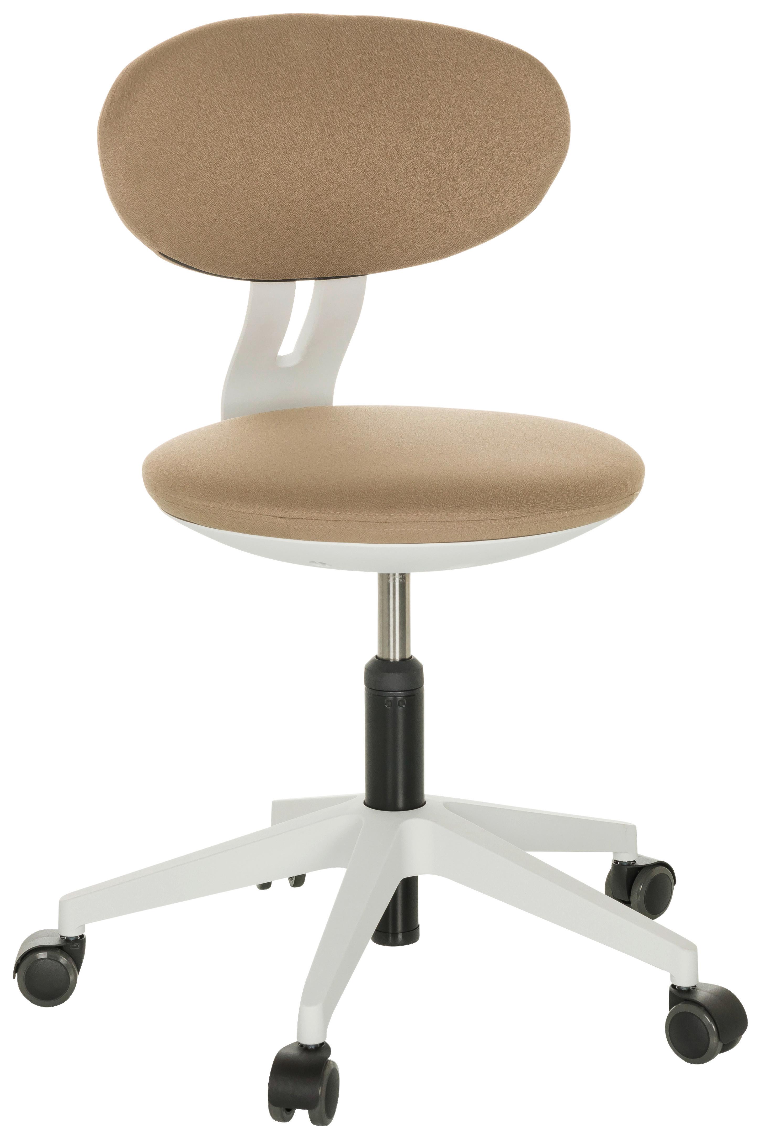 Jugenddrehstuhl Minimovo ca.42x66-87x52cm Beige - Beige/Weiß, Basics, Kunststoff/Textil (42/66-87/52cm) - MID.YOU