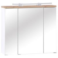 Omara Z Ogledalom Marbella, Bela, Led - barve kroma/bela, Moderno, kovina/steklo (80/70/20cm) - Mömax