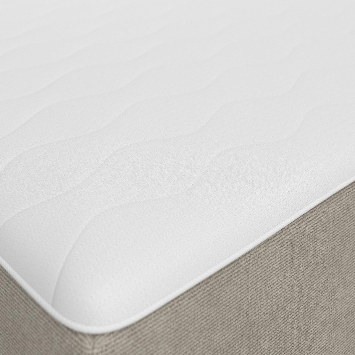 Boxbett Ace ca. 120x200 cm Beige intgr. Topper - Beige/Schwarz, MODERN, Holz/Kunststoff (120/200cm) - Bessagi Home