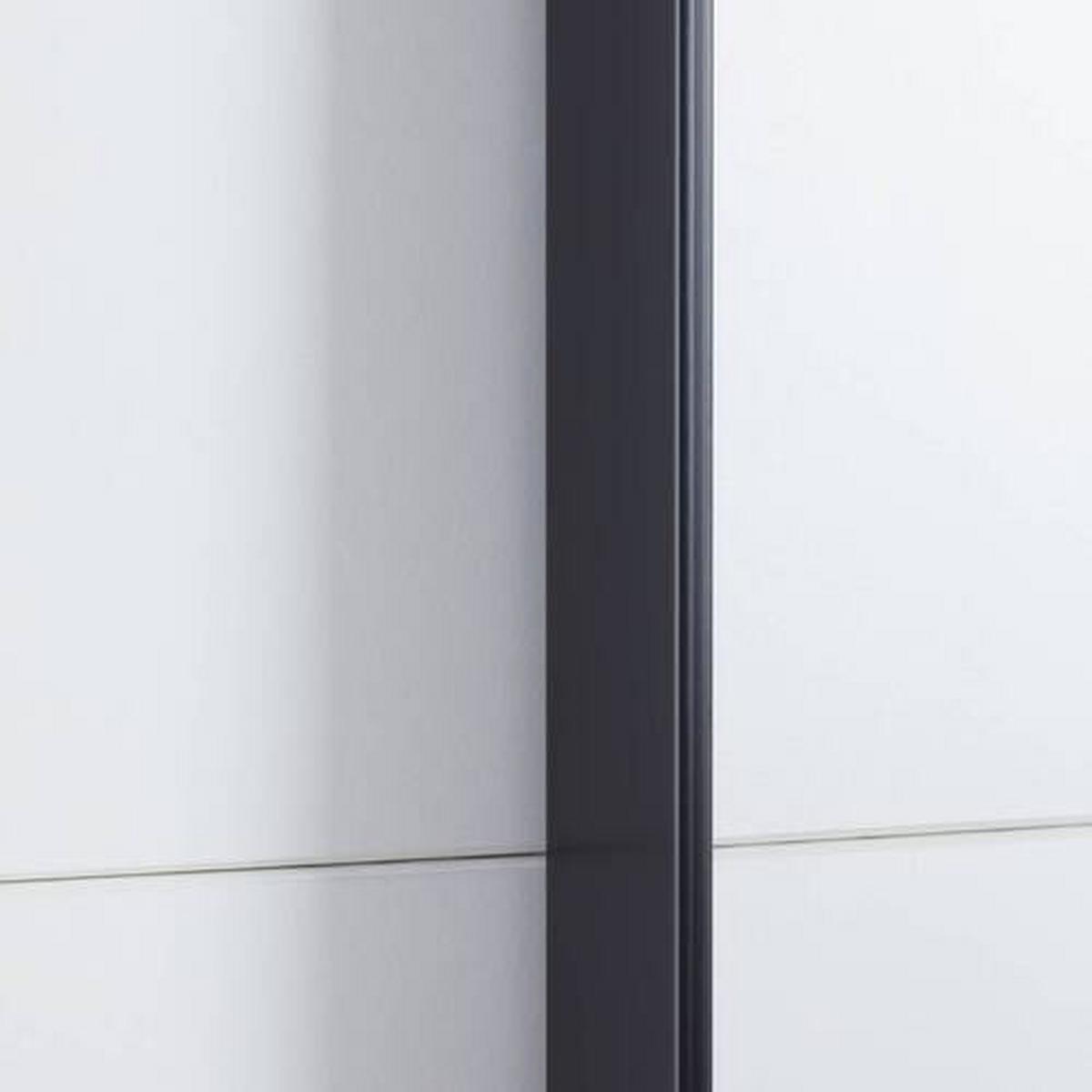 Omara Z Drsnimi Vrati Cismon, Bela, Barva Hrasta, 270 Cm - črna/bela, Konvencionalno, kovina/umetna masa (269,9/210,5/61,2cm) - Mömax