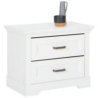 Noptieră MARILOU - alb, Romantik / Landhaus, material pe bază de lemn (65/52/41cm) - Premium Living