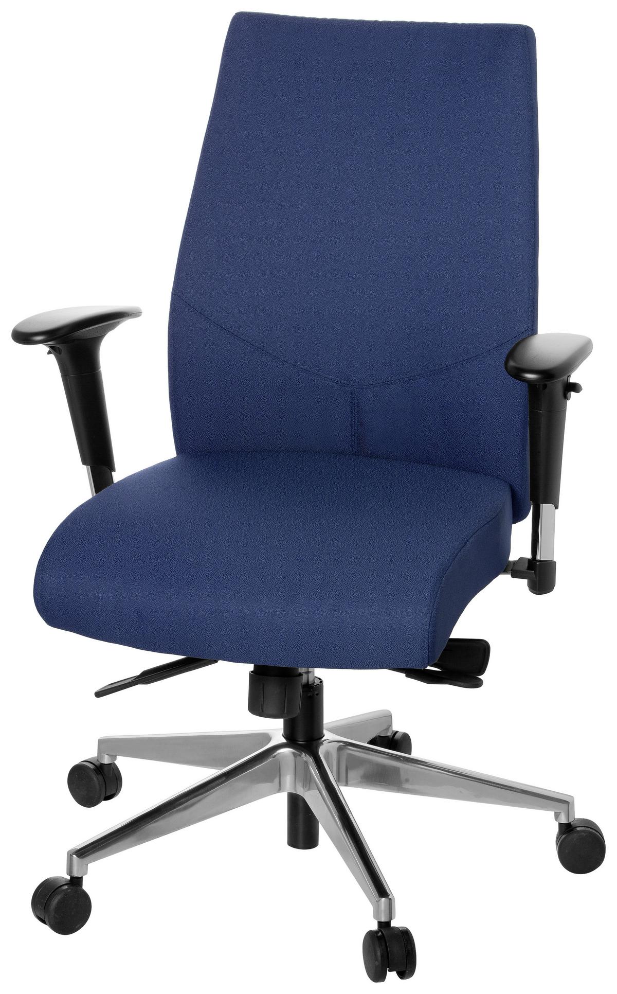 Pisarniški Stol Pro-tec 250, Temno Modra - črna/barve aluminija, Moderno, kovina/umetna masa (57/116/51cm) - MID.YOU