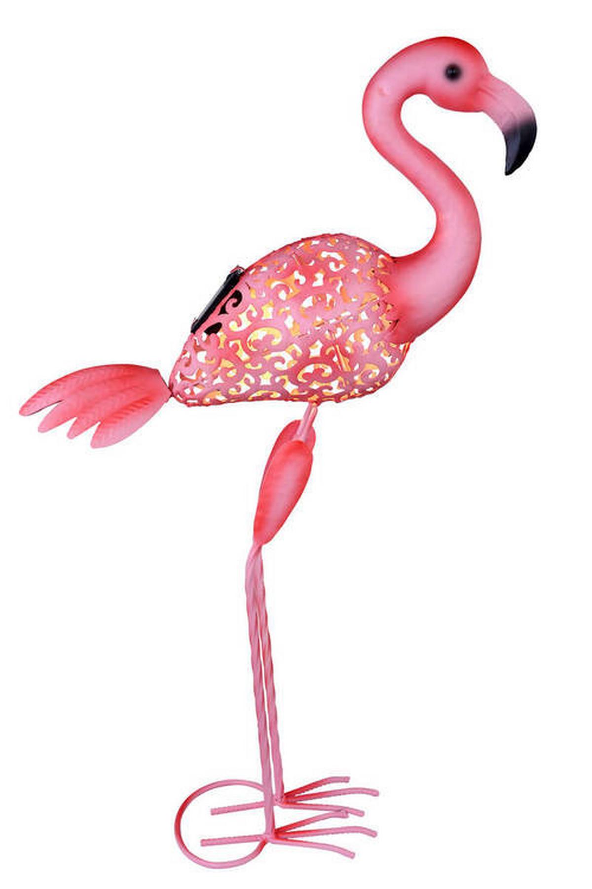 Solarna Svetilka Flamingo, S Sijalko - pink, Basics, kovina (34/16/74cm) - Globo