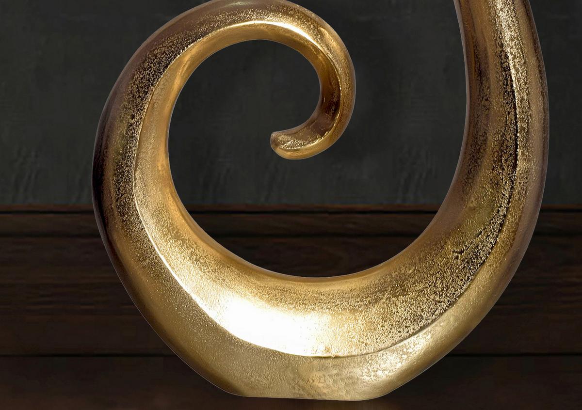 Dekorativna Vaza Goldie - zlate barve, Design, kovina (48/100/10cm) - Livetastic