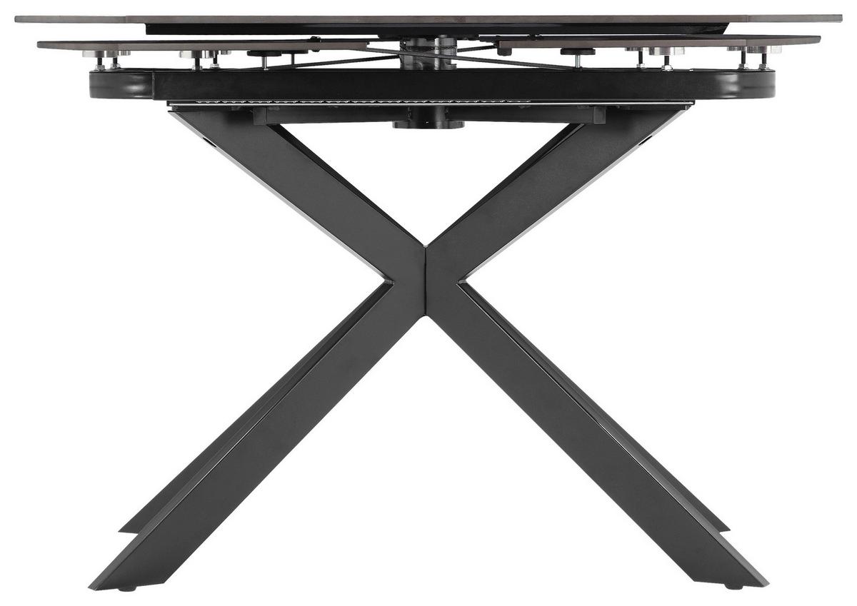 Raztegljiva Miza Senna, Temno Siva, 120-180x90 - siva/črna, Moderno, kamen/kovina (120-180/90/75.5-79cm) - P & B