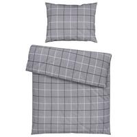 Bettwäsche Gitterkaro Ca. 160x210cm - Grau, Modern, Textil (160/210cm) - Modern Living