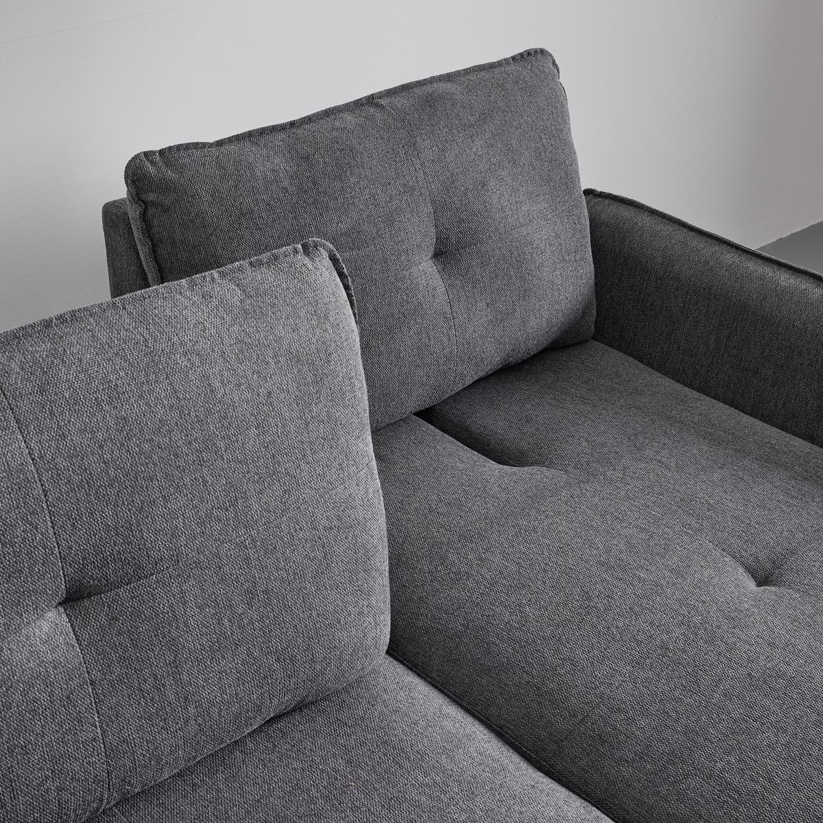 Sarokkanapé Levi - sötétszürke, Modern, textil/fa (267/88/186cm) - Bessagi Home