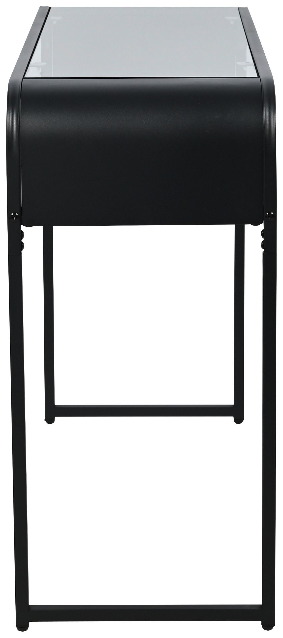 Konsole Florenz Schwarz - Schwarz, MODERN, Glas/Holzwerkstoff (90/75/35cm) - Mömax