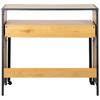 SKRIVBORD LENNY - svart/ekfärgad, Modern, metall/trämaterial (100/40/75.5-93.5cm) - Bessagi Home