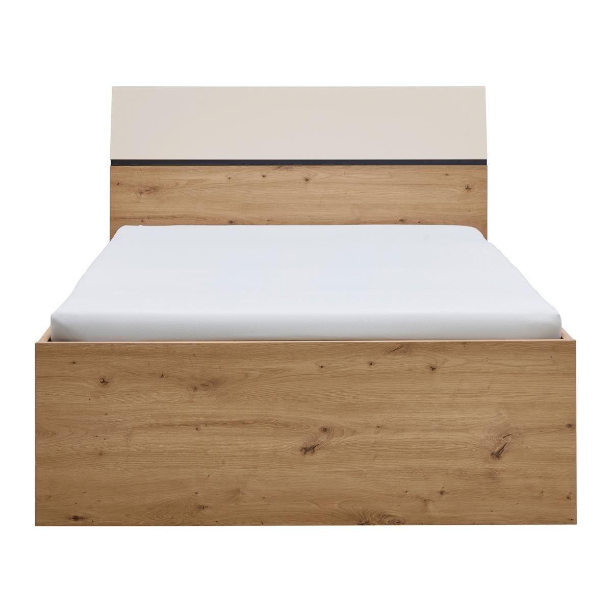 Stauraumbett Casa Mia Kaschmirfarben/Eiche Artisan - Kaschmir/Eiche Artisan, KONVENTIONELL, Holzwerkstoff (146.4/212.3cm) - Mömax