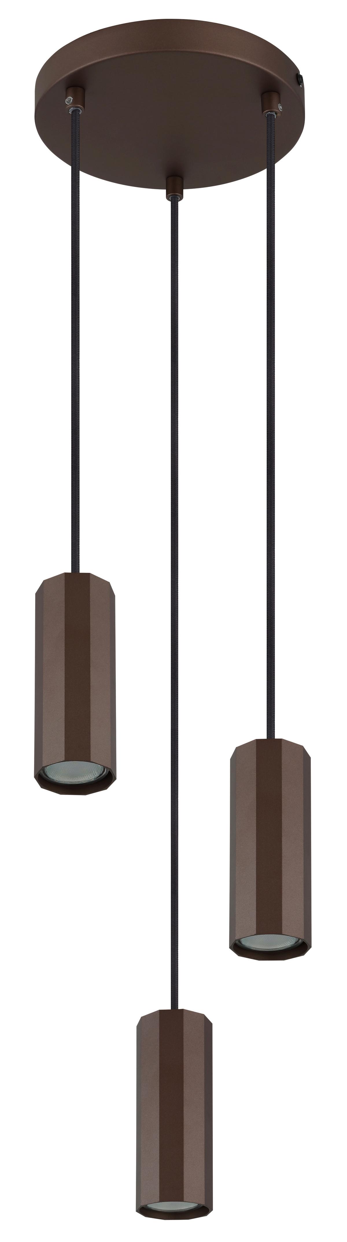 Viseča Svetilka James - barve brona, Design, kovina (21/120cm) - Globo