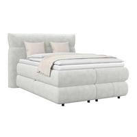 Boxspring Krevet Carmelo - crna/krem, Trend, tekstil/plastika (140/200cm) - Premium Living