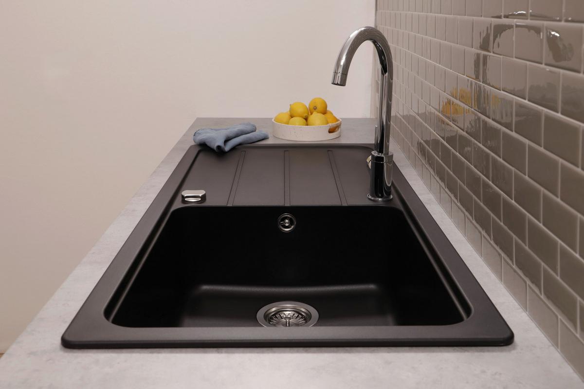 Pomivalno Korito Austin, 100x50cm - črna, Design, kamen (100/20/50cm) - Respekta