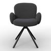 STOL MED ARMSTÖD JOSEA - mörkgrå/svart, Modern, metall/trä (64/85/63cm) - Bessagi Home