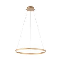 LAMPA WISZĄCA LED 15394-60 RITUS - kolor mosiężny, Design, tworzywo sztuczne/metal (58,5/58,5/120cm)
